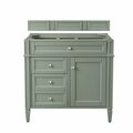 James Martin Vanities Brittany 36in Single Vanity Cabinet, Smokey Celadon 650-V36-SC